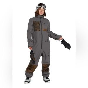 Volcom Women’s Romy Snow Suit Size Small Leopard Gray